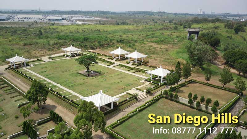 Konsep Pemakaman Chinese san diego hills dari atas udara
